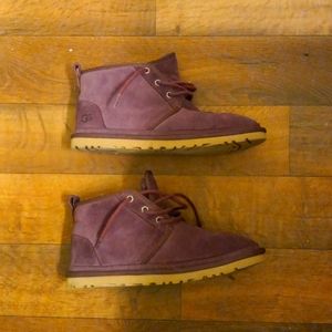 UGG Men's Boots in Burgundy and Tan